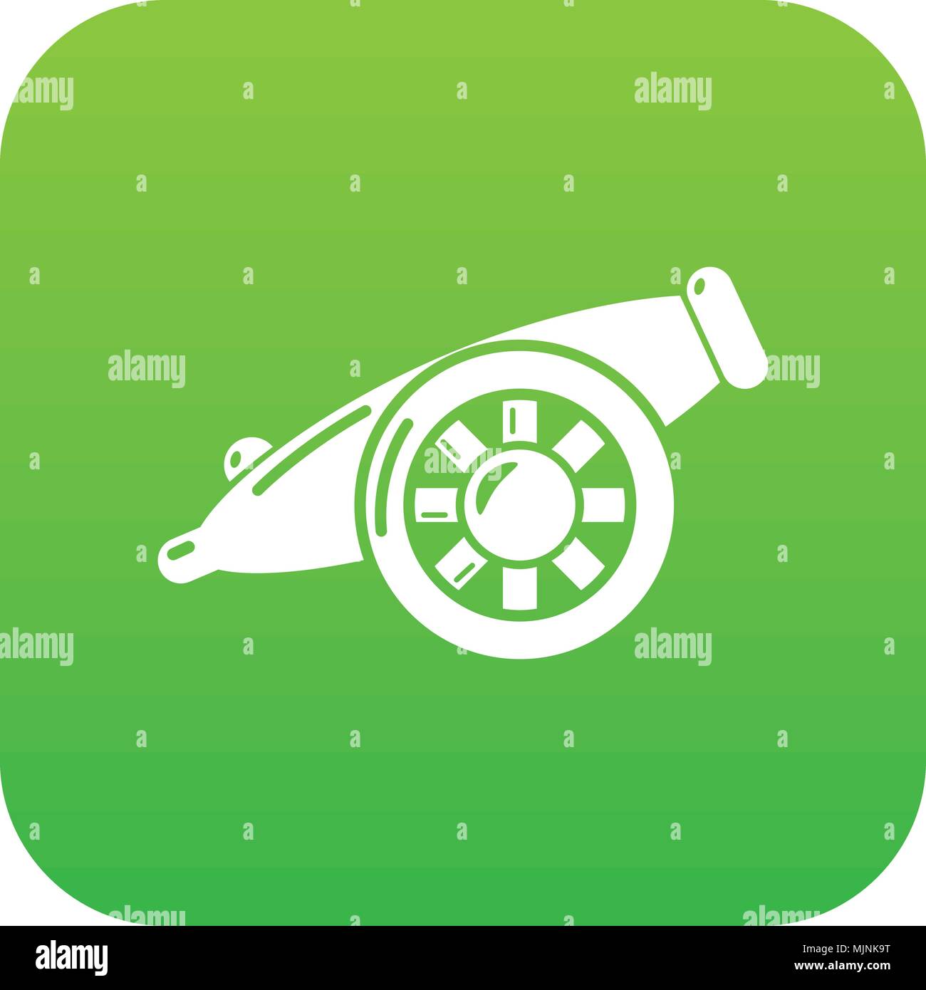 Artillery cannon icon green vector Stock Vector Image & Art - Alamy
