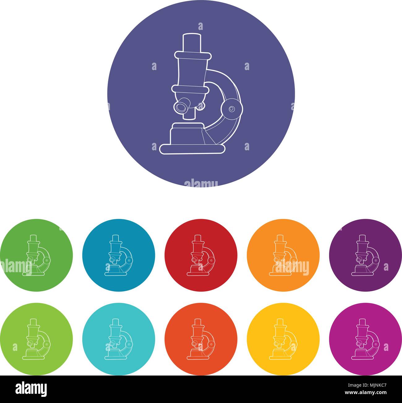 Microscope icon, isometric 3d style Stock Vector