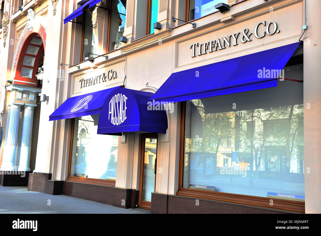MOSCOW, RUSSIA MAY 02 Tiffany flagship store, Petrovka street