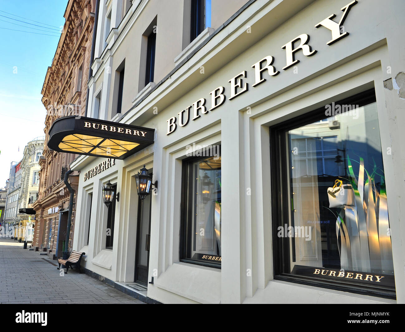 MOSCOW, RUSSIA - MAY 02: Burberry flagship store, Petrovka street, Moscow  on May 2, 2018 Stock Photo - Alamy