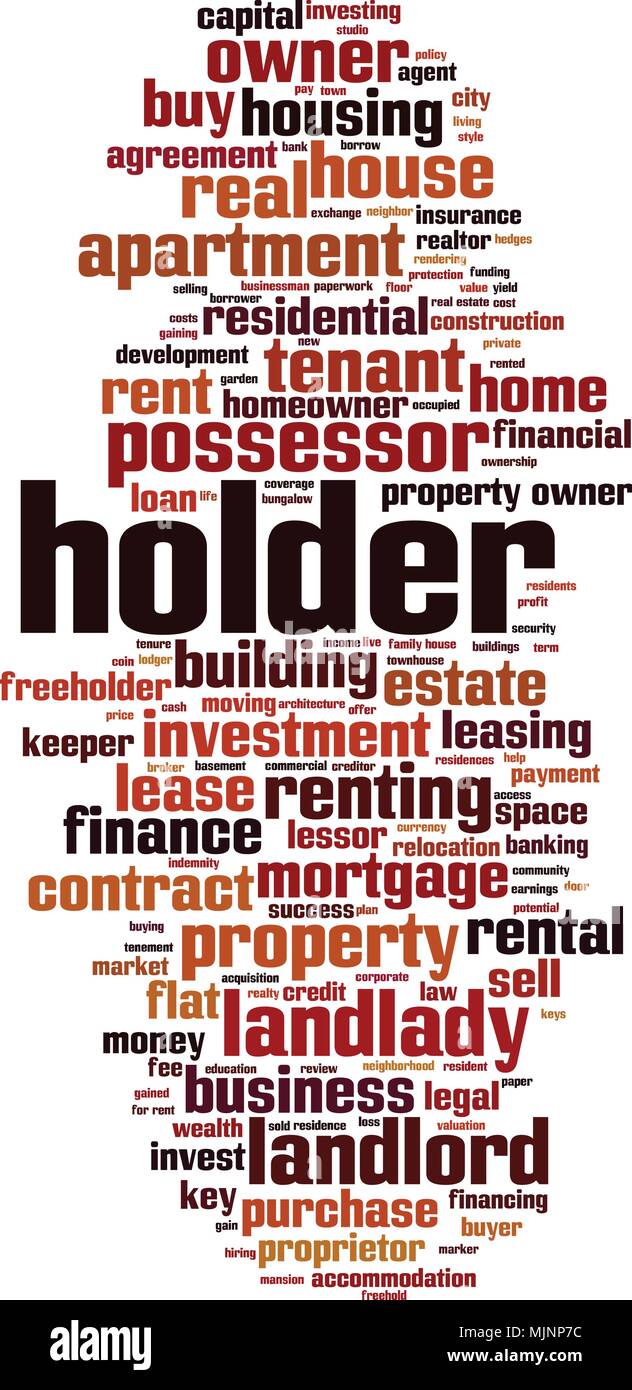 Holder word cloud concept. Vector illustration Stock Vector Image & Art