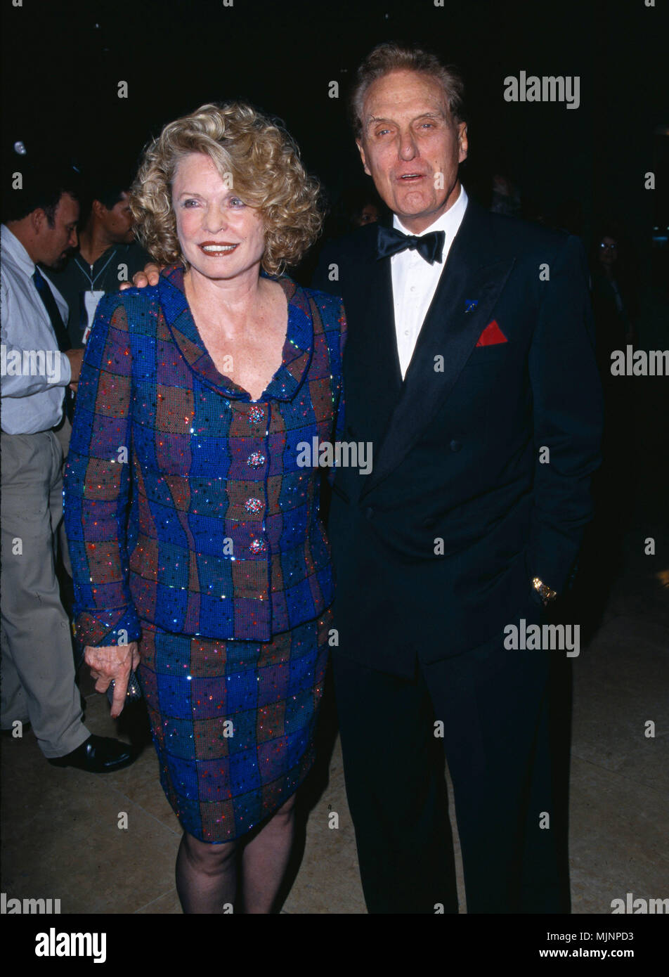 Robert Stack with Wife --- ' Tsuni / Bourquard 'Robert Stack with Wife Robert Stack with Wife Robert Stack with Wife Event in Hollywood Life - California,  Red Carpet Event, Vertical, USA, Film Industry, Celebrities,  Photography, Bestof, Arts Culture and Entertainment, Topix  Celebrities fashion /  from the Red Carpet-1994-2000, one person, Vertical, Best of, Hollywood Life, Event in Hollywood Life - California,  Red Carpet and backstage, USA, Film Industry, Celebrities,  Photography, Bestof, Arts Culture and Entertainment,  Topix Family Related inquiry tsuni@Gamma-USA.com Stock Photo
