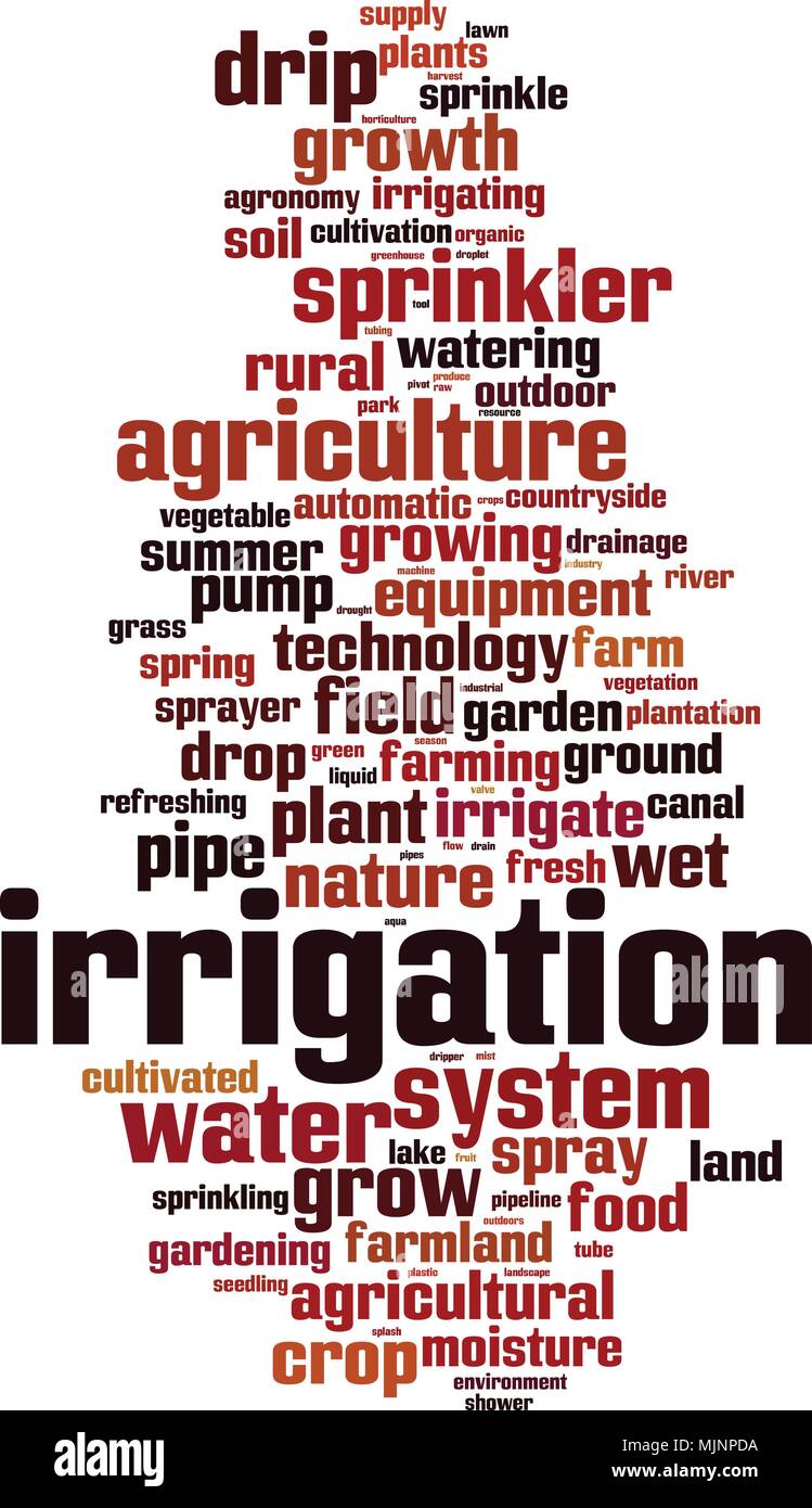 Irrigation word cloud concept. Vector illustration Stock Vector Image