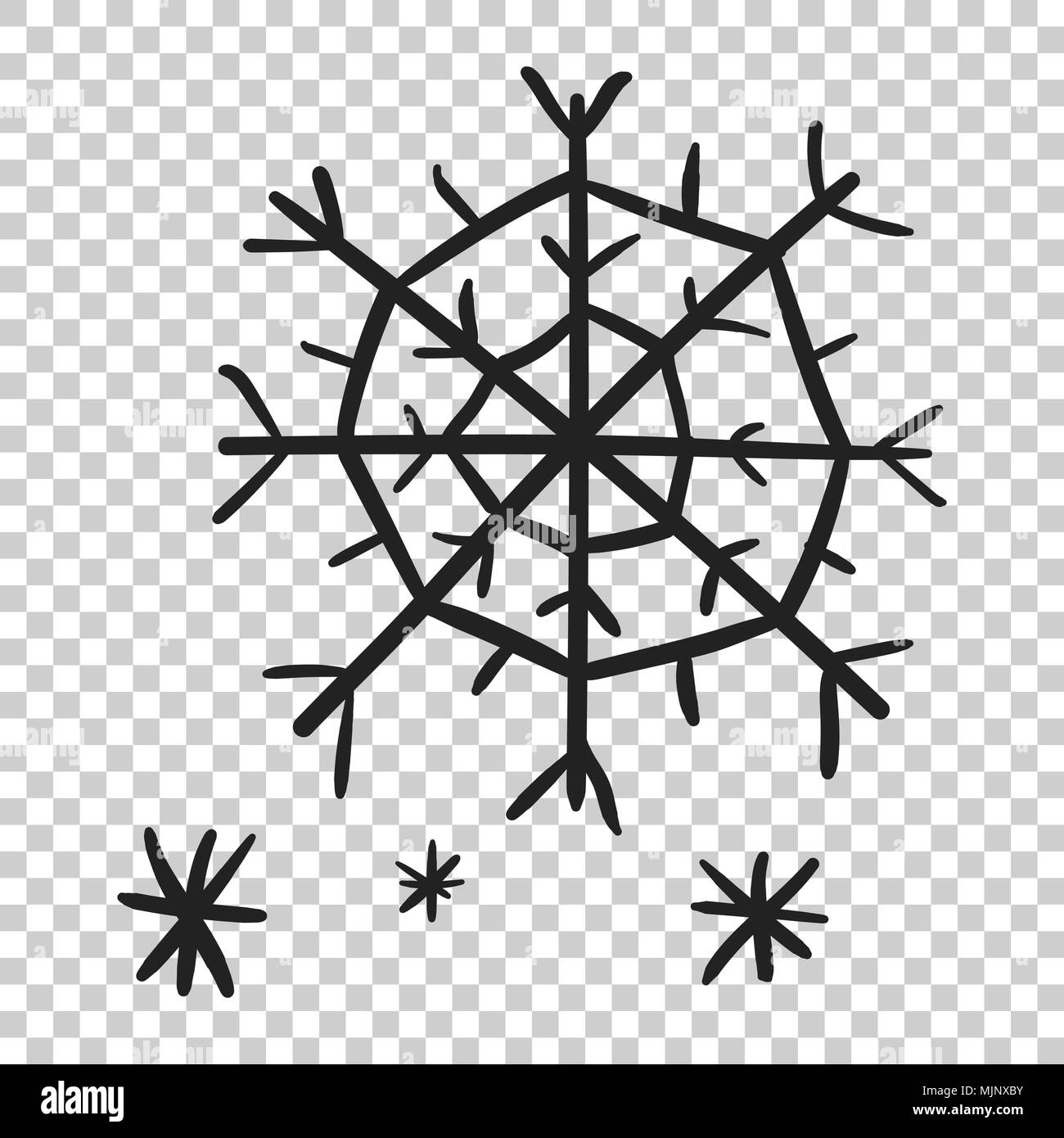 Snow flakes hand draw icon set Stock Vector Image & Art - Alamy