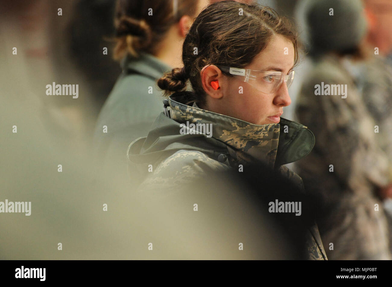 Oregon Air National Guard Airman 1st Class Samantha Zeigler waits to