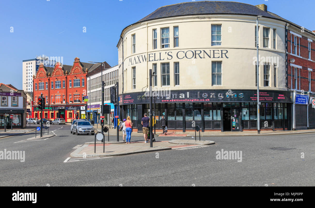 Maxwell's Corner shops in Stockton on Tees,England,UK Stock Photo Alamy