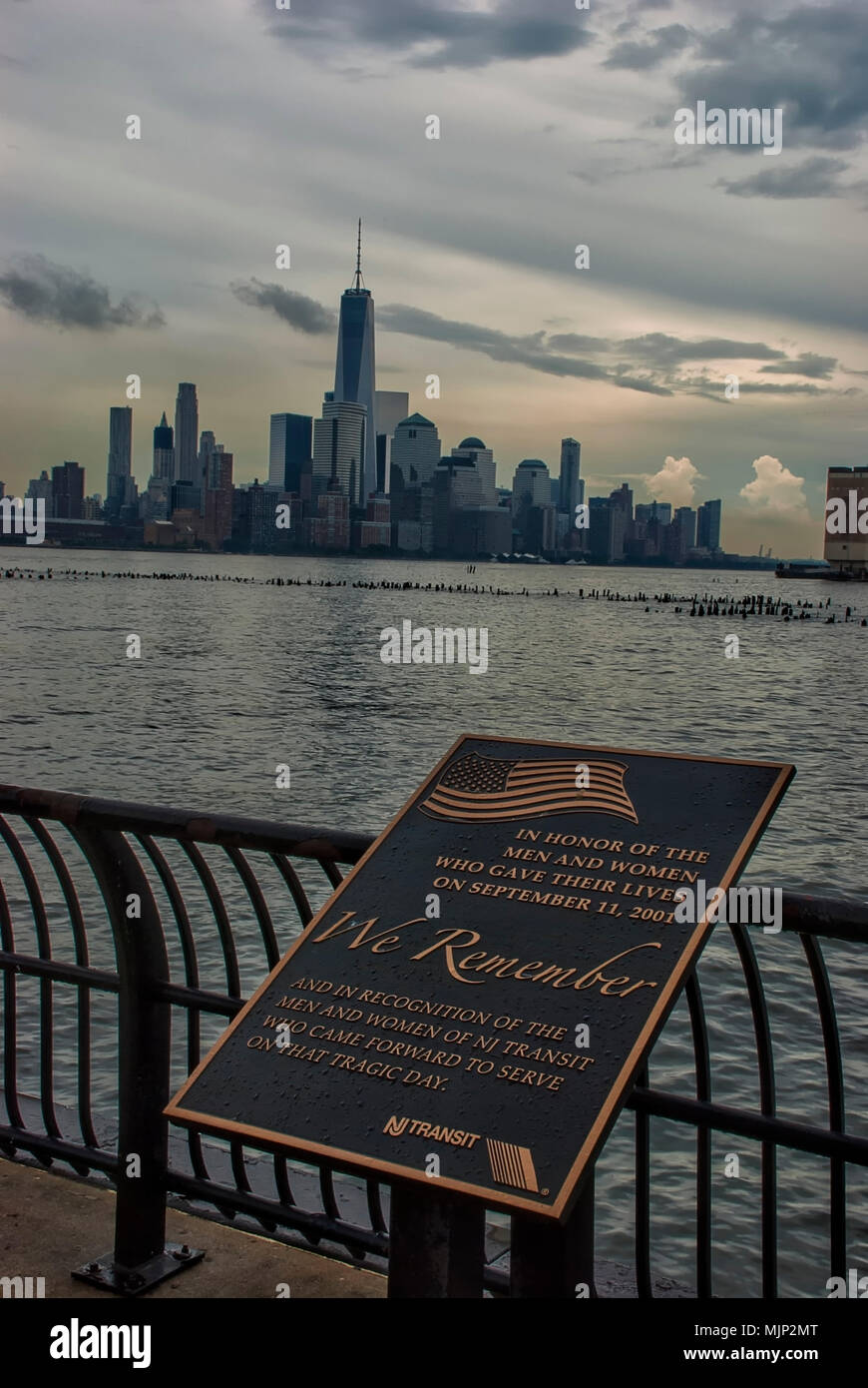 Looking across the Hudson towards Lower Manhattan from the 9/11 ...