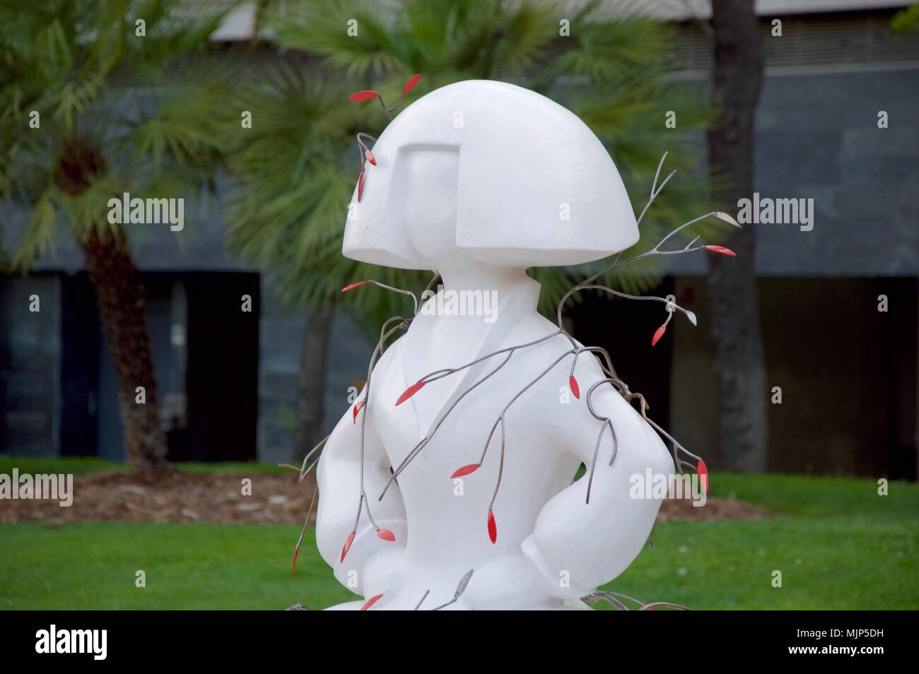 MADRID, SPAIN - MAY 5: Sculpture of a surreal menina on May 5, 2018 in Madrid, Spain. Stock Photo