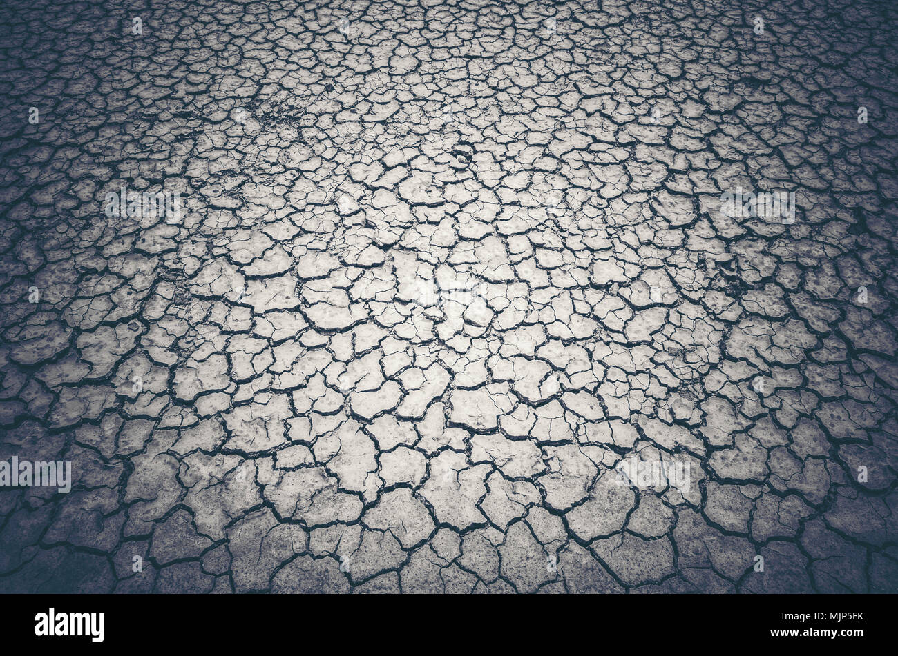 Canvas Print Dry cracked earth background, clay desert texture
