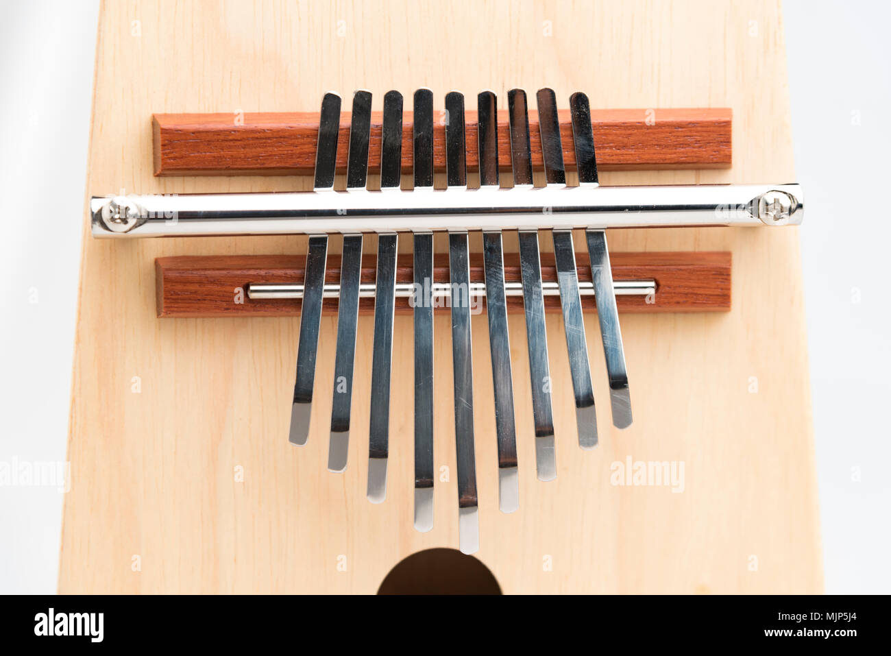 Wooden ethnic African instrument Kalimba isolated on white background