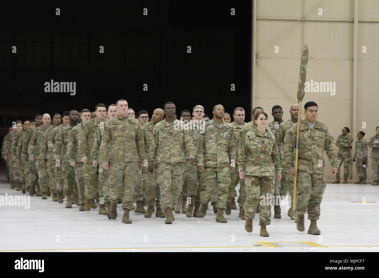 Capt. Amanda Fonk, commander of 227th Composite Supply Company, 129th ...