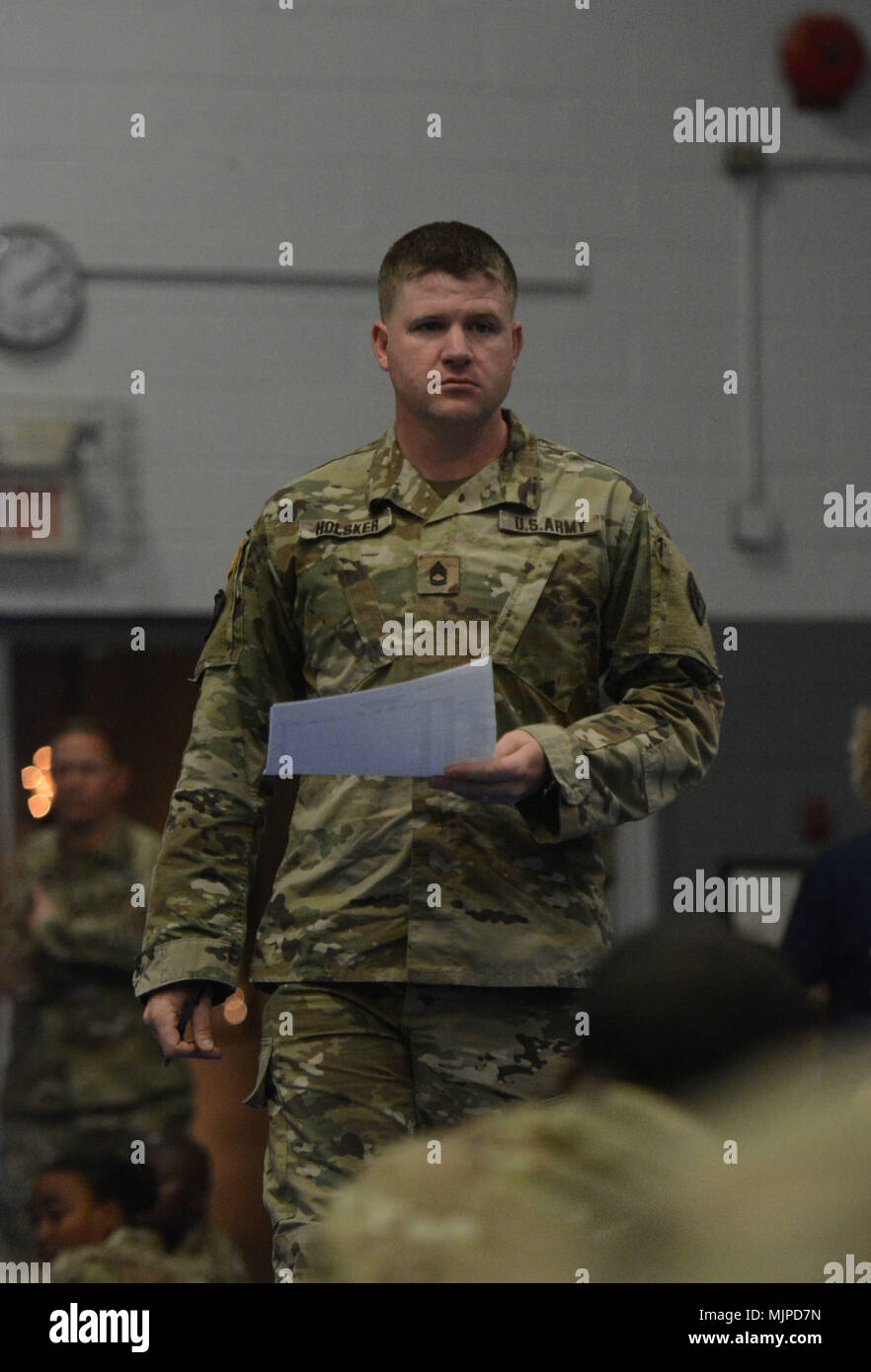 Sgt. 1st Class Lee Holsker, with the Army Training Center at Fort