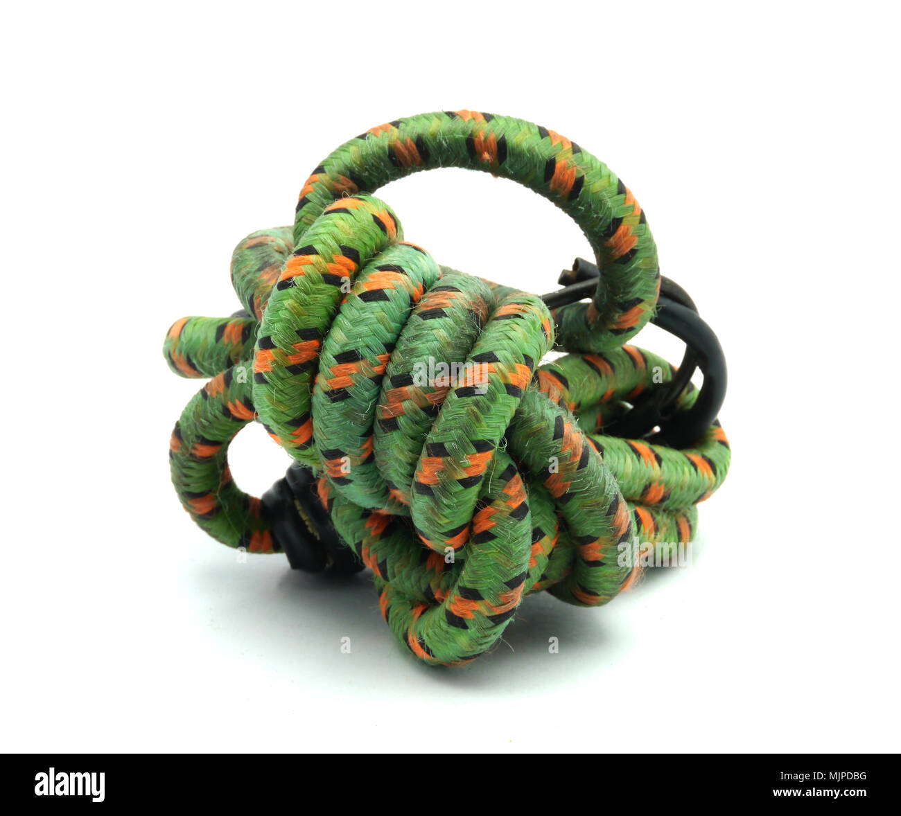 green rubber band isolate on white background Stock Photo - Alamy