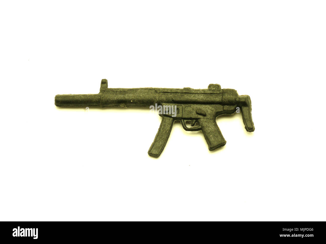 plastic toy machine gun with a silencer Stock Photo Alamy