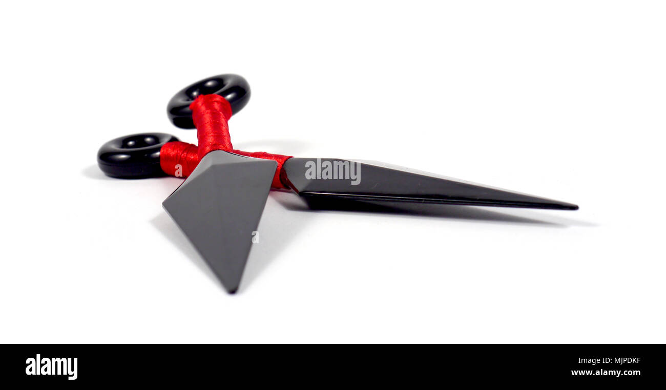 To throw ninja weapons isolated on white background Stock Photo Alamy