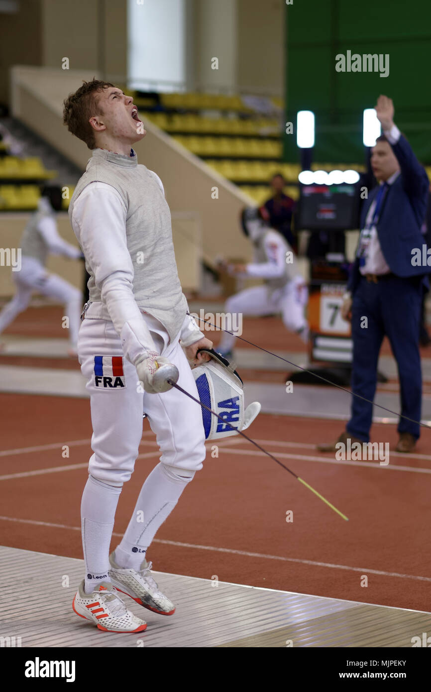 St. Petersburg, Russia May 4, 2018 Rafael Savin, France in first