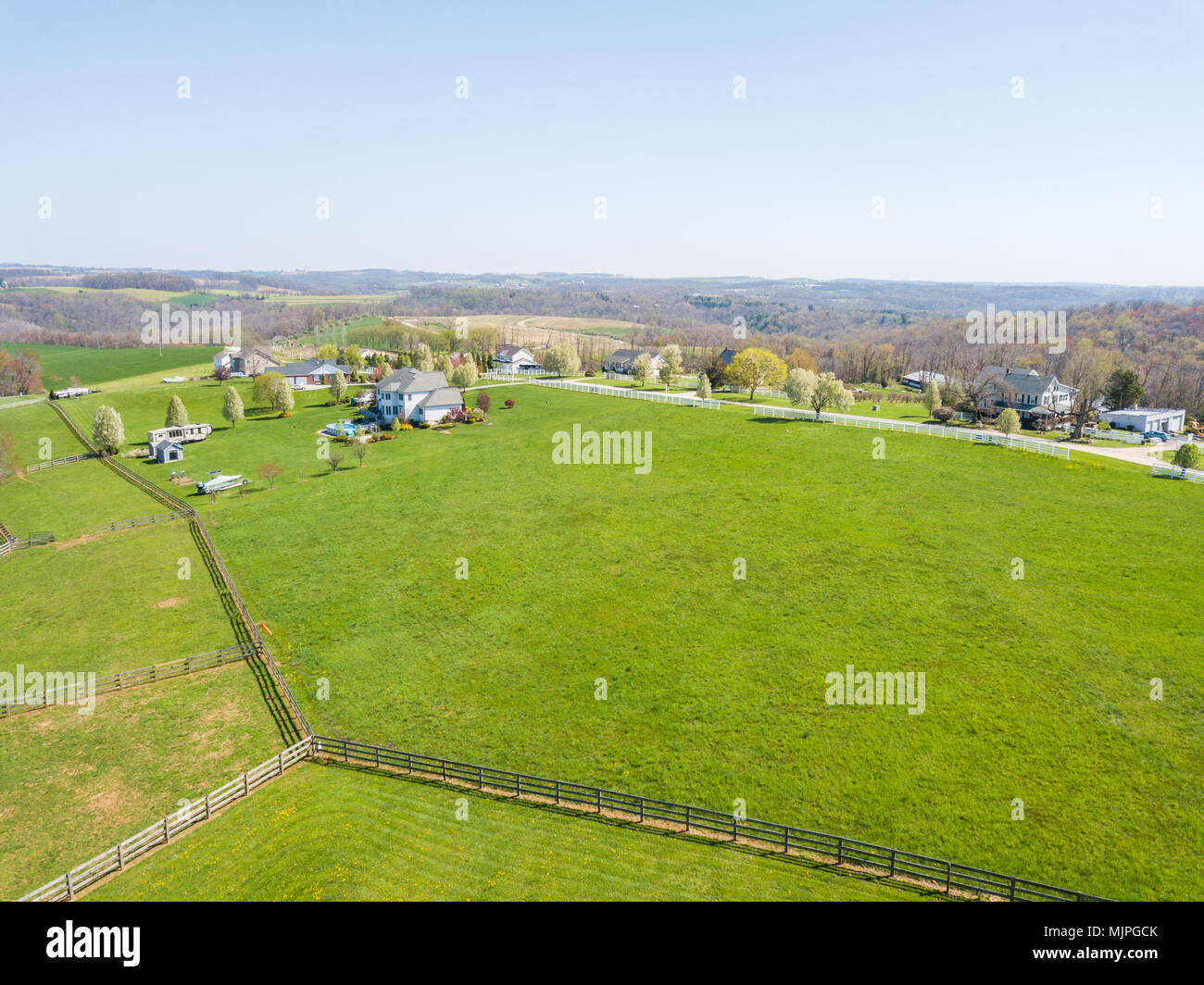 Aerial of Farmland in Fawn Grove/ Delta, Pennsylvania Stock Photo Alamy