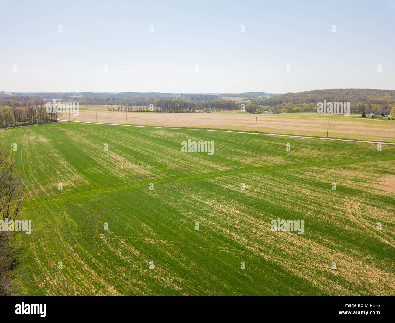 Aerial of Farmland in Fawn Grove/ Delta, Pennsylvania Stock Photo Alamy
