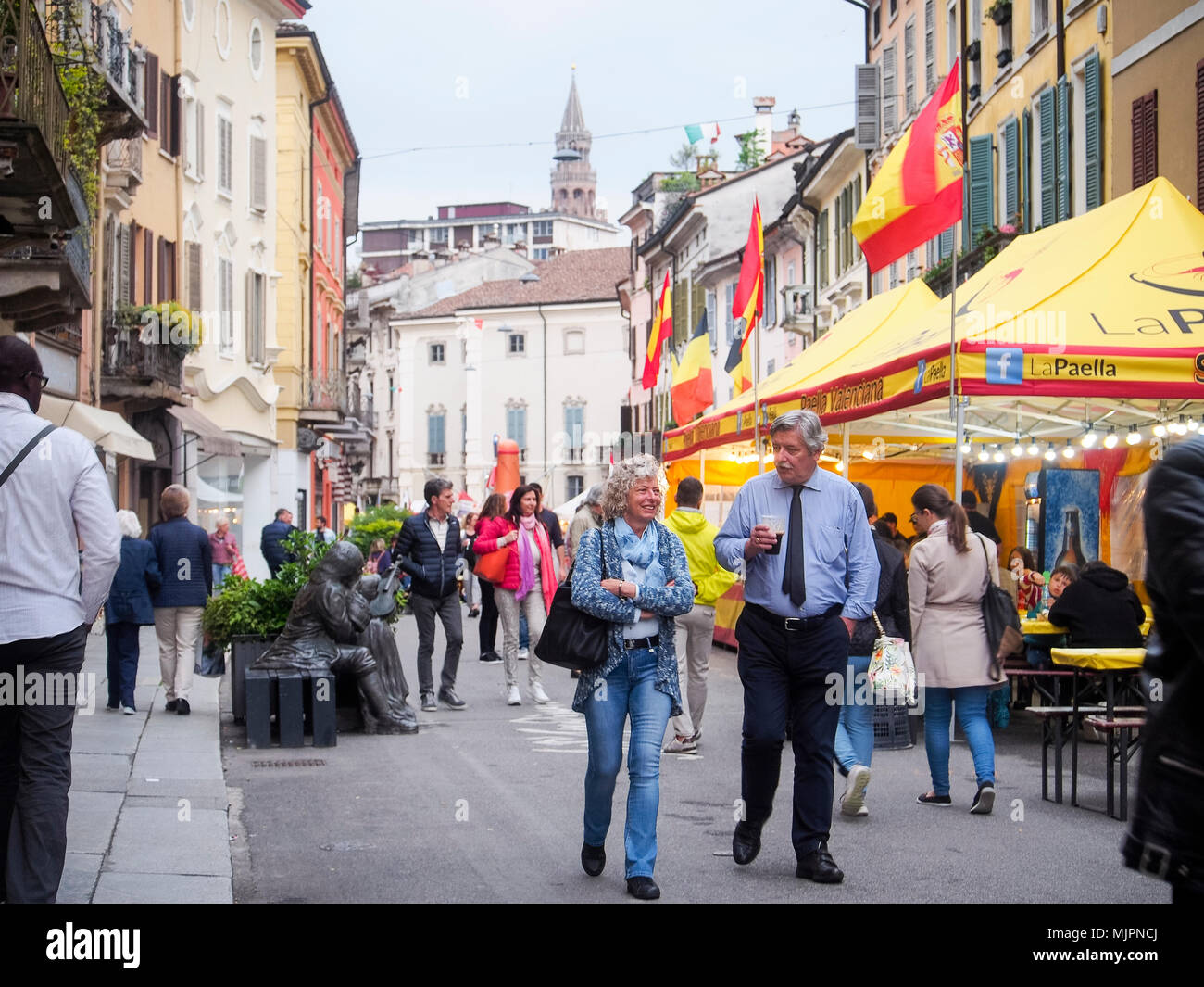 European Street Food Festival in Lombardy, Italy , may 2018 Stock Photo