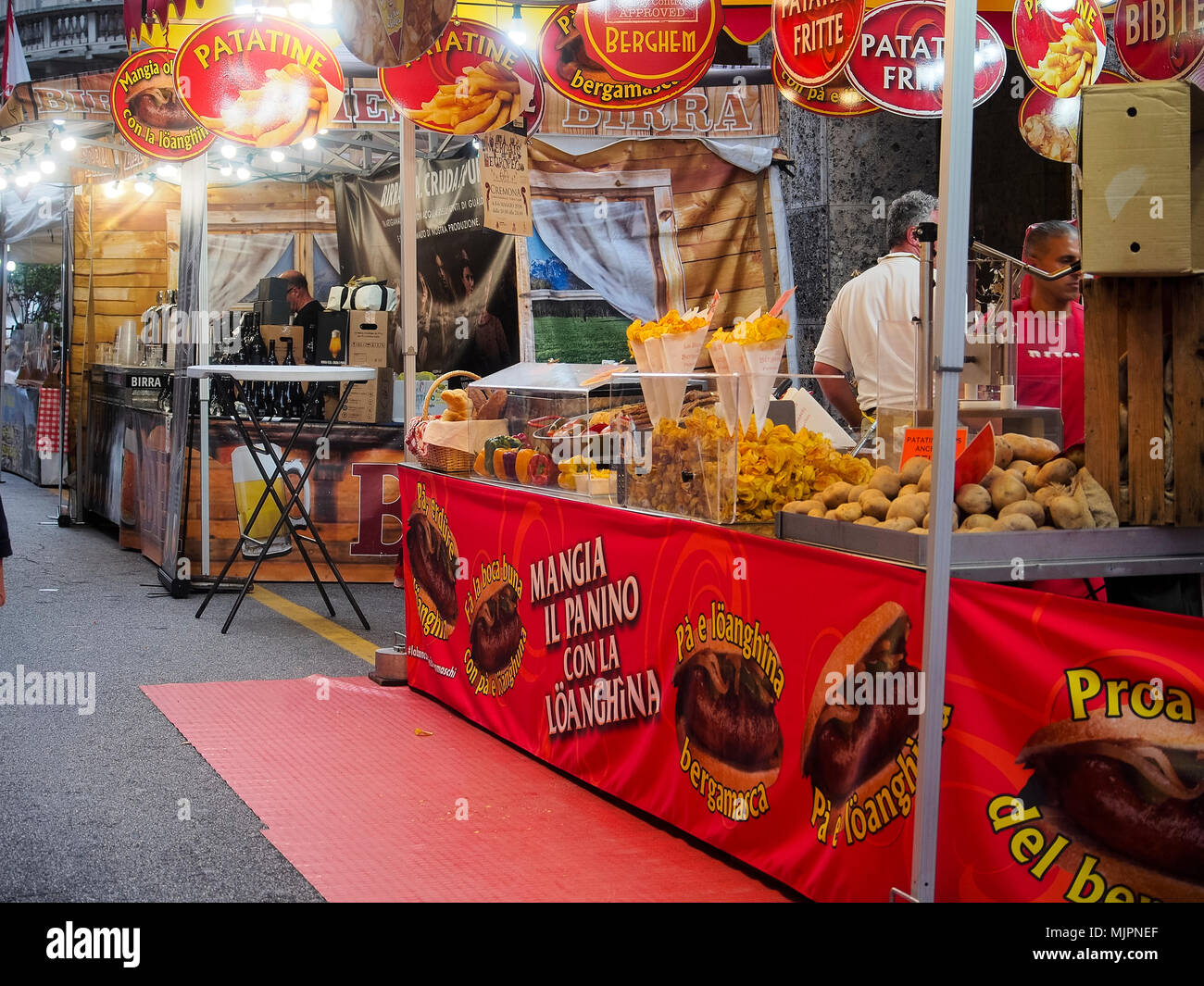 European Street Food Festival In Lombardy Italy May 2018 Stock Photo Alamy
