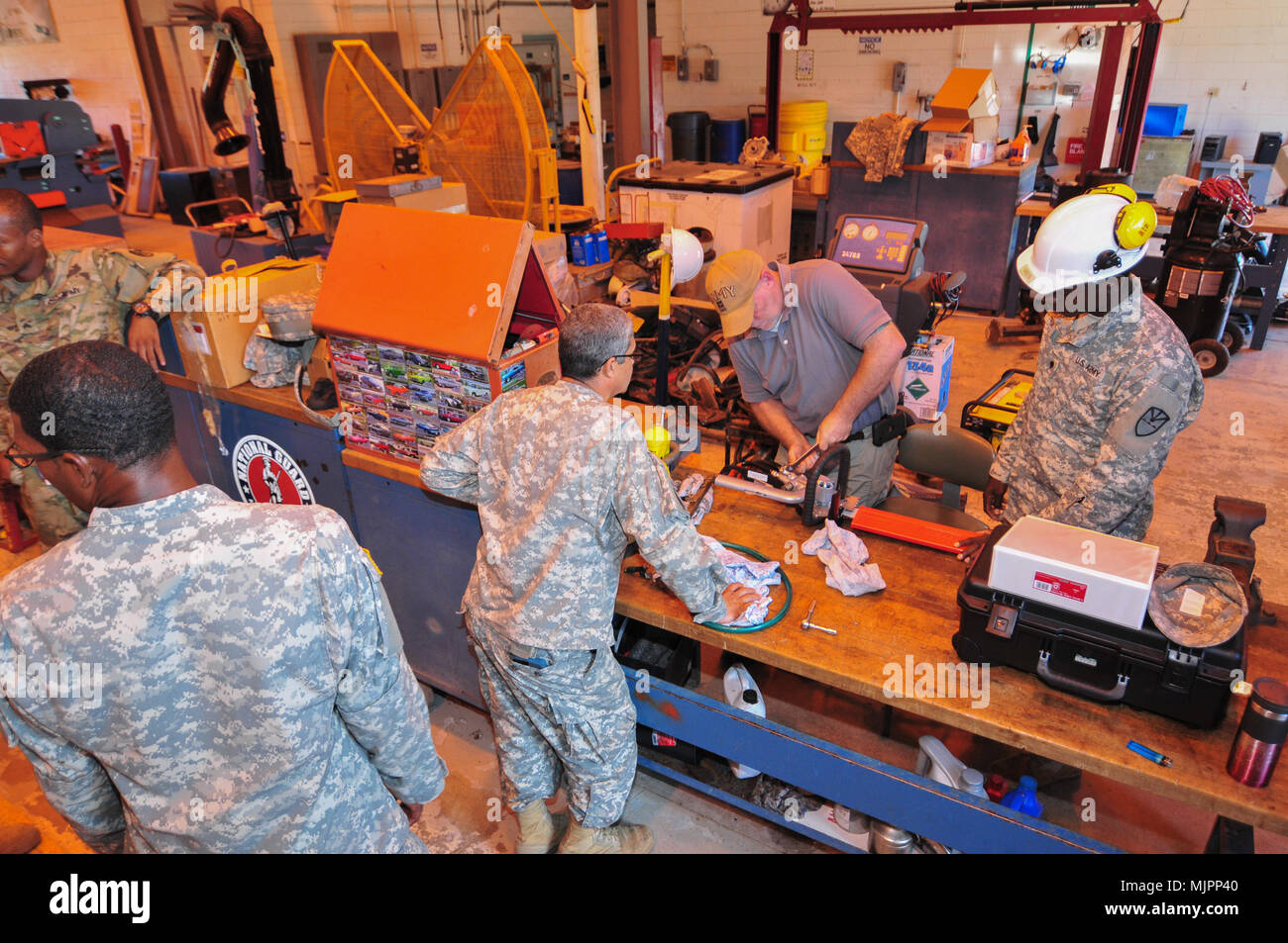 Virgin Islands National Guard personnel from two engineer units train