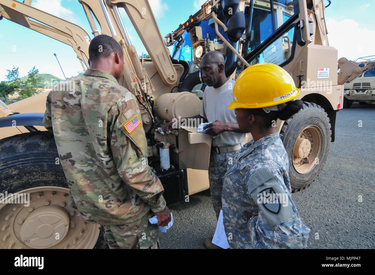 Virgin Islands National Guard personnel from two engineer units train