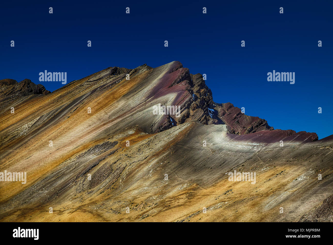 The Vinicunca mountains near Cuzco (Peru) Stock Photo