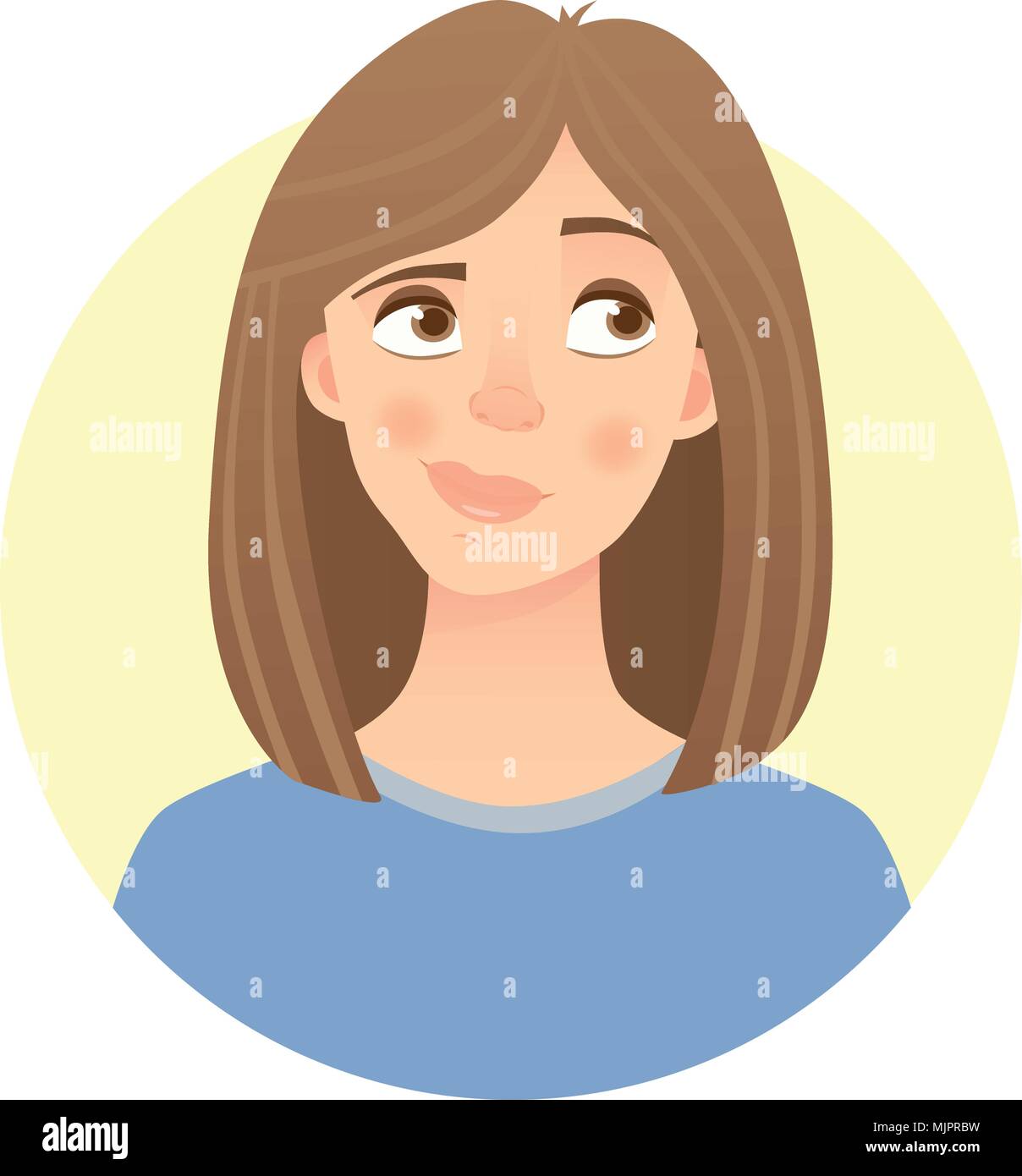 emotions of womans face Stock Vector Image & Art - Alamy