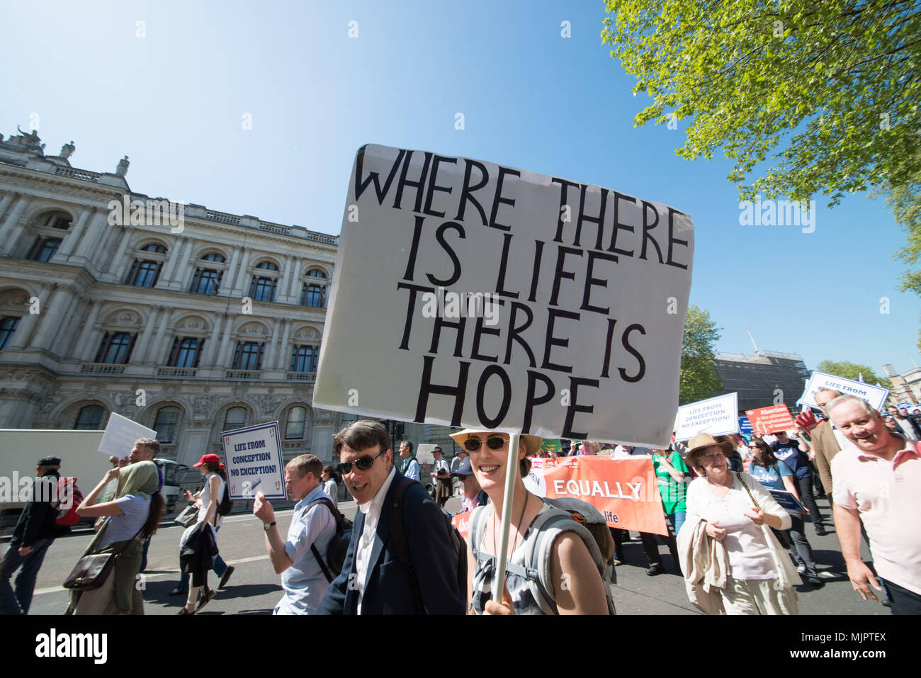 London, UK, 5 May 2018. The marches come just weeks ahead of a referendum in Ireland on the eighth amendment. Ireland goes to the polls on May 25. They will be asked whether they want to retain the eighth amendment of the constitution which gives equal rights to the mother and her unborn child. 5th May, 2018. Credit: Velar Grant/ZUMA Wire/Alamy Live News Stock Photo