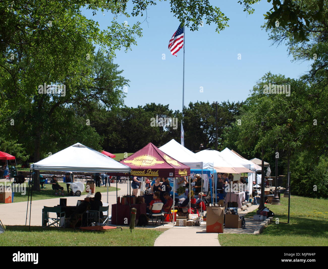 Dallas,USA,05 May 2018. The first annual Dog Dayz of Dallas had a highly successful turn out at Flag Pole Hill in the Lake Highlands District. There were vendors from across the metroplex including adoptions and even pets trained by inmates under a program of the Dallas County Sheriff. Feed, Vets and sundry items were available to purchase. The show was bills as a family and pet friendly festival.Credit:dallaspaparazzo/Alamy Live News Stock Photo