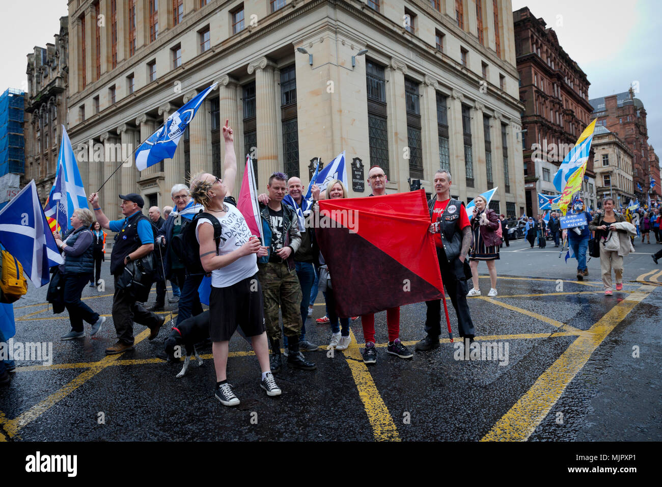 Glasgow, Scotland, 5 May 2018. Glasgow Scottish Independence March May 5th 2018 Credit: David Cameron/Alamy Live News Stock Photo