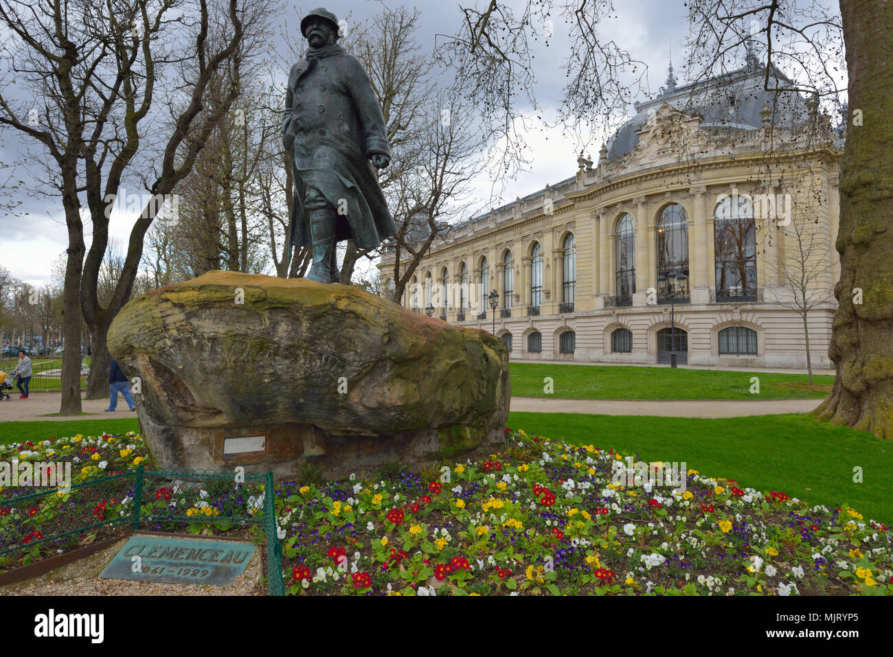 The statue of Georges Clemenceau in front of the Petit Palais, Paris FR Stock Photo