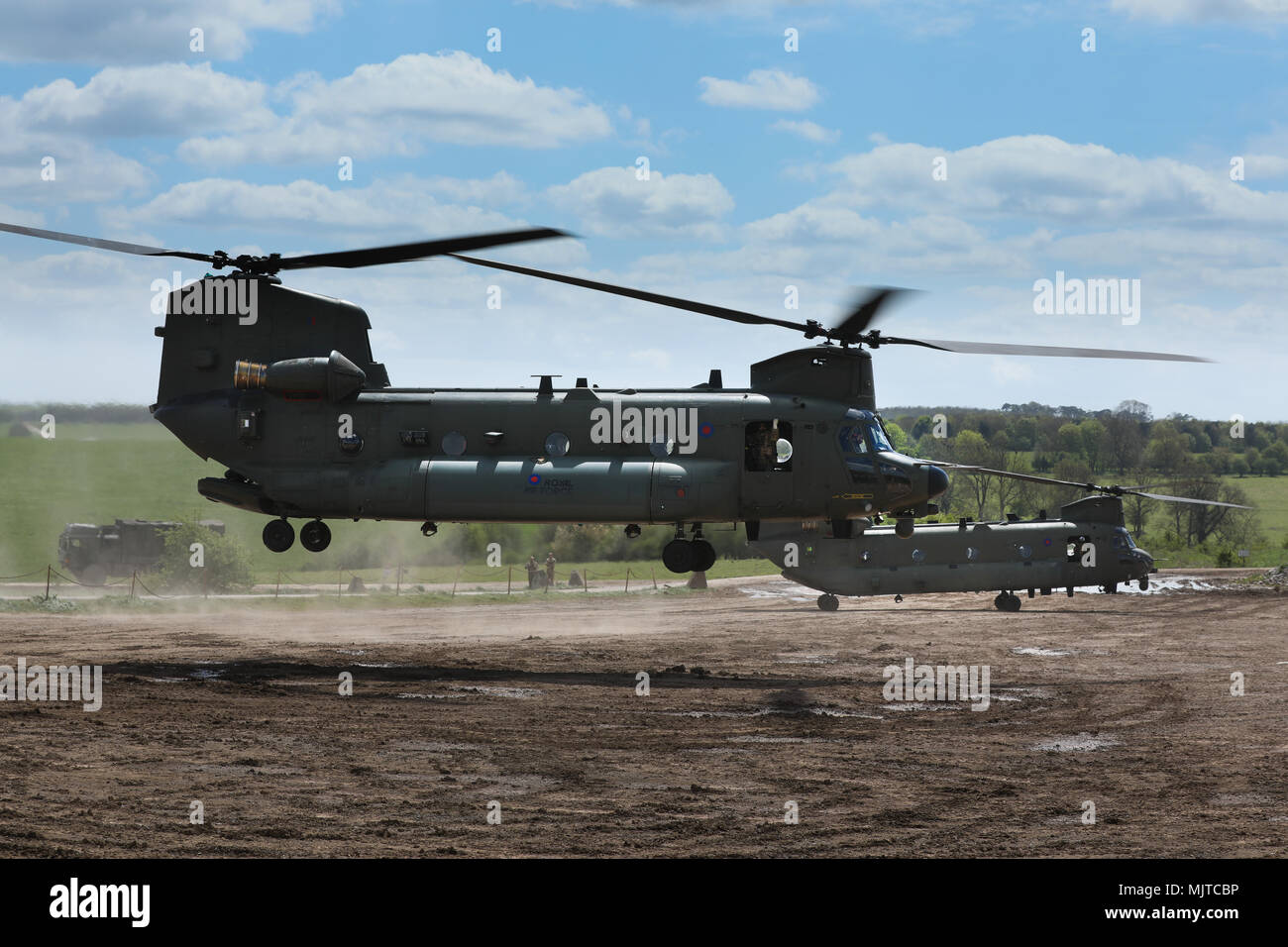 RAF Chinook helicopters Stock Photo