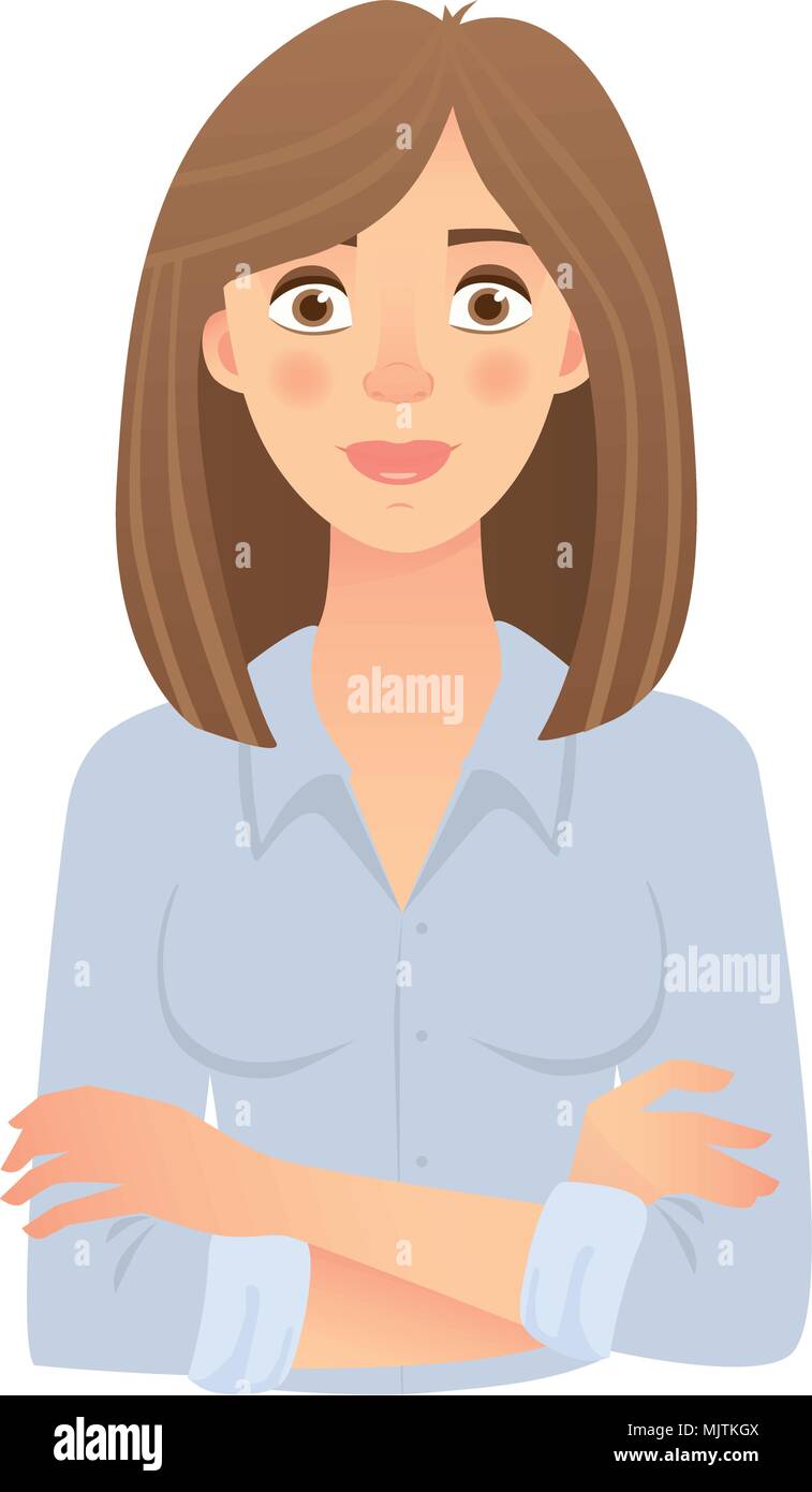 thinking business woman Stock Vector
