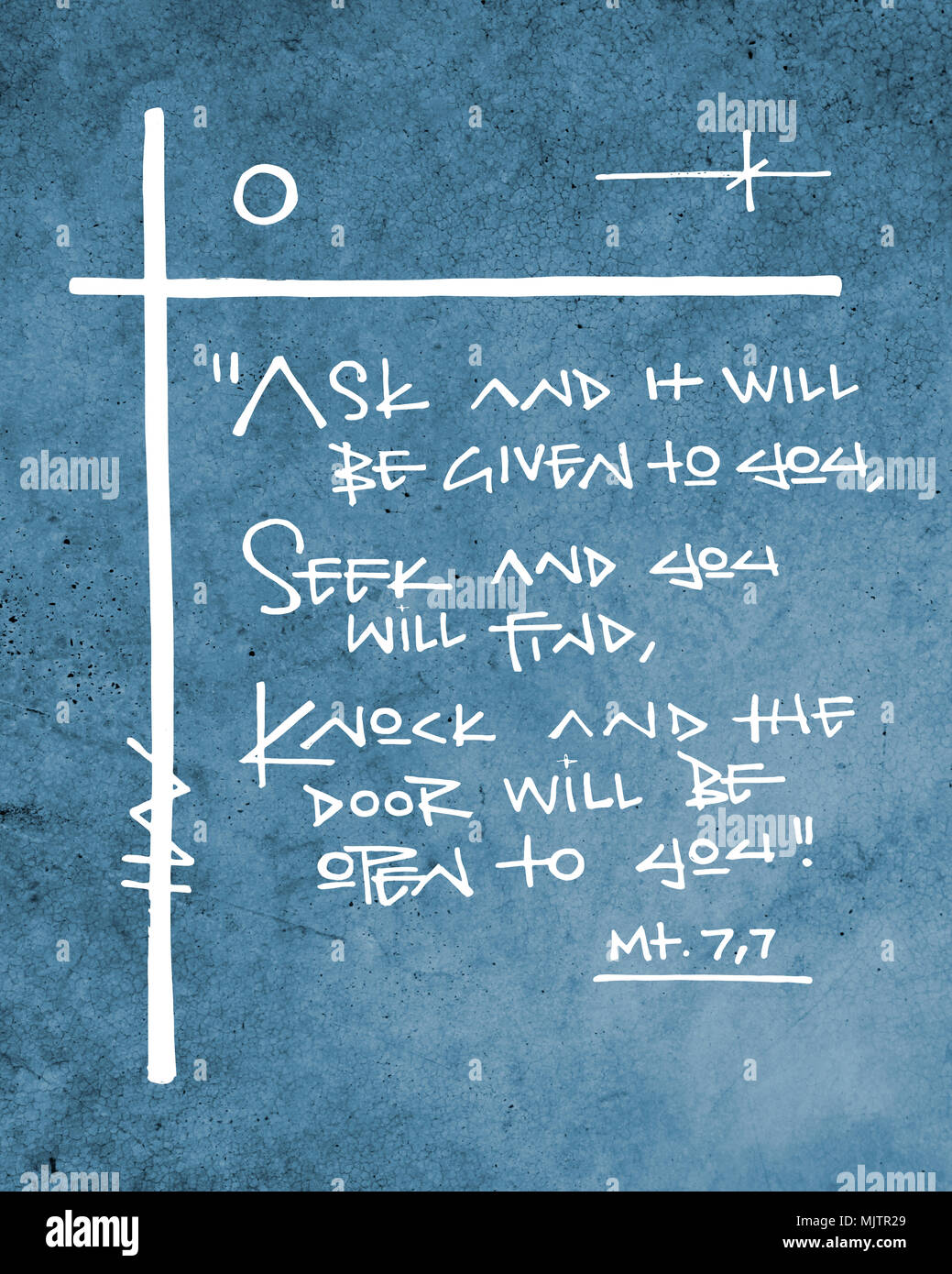 Hand Drawn Illustration Or Drawing Of The Religious Phrase Ask