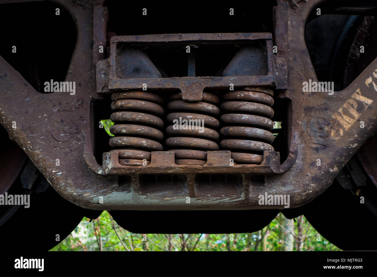 Train wheel parts hires stock photography and images Alamy