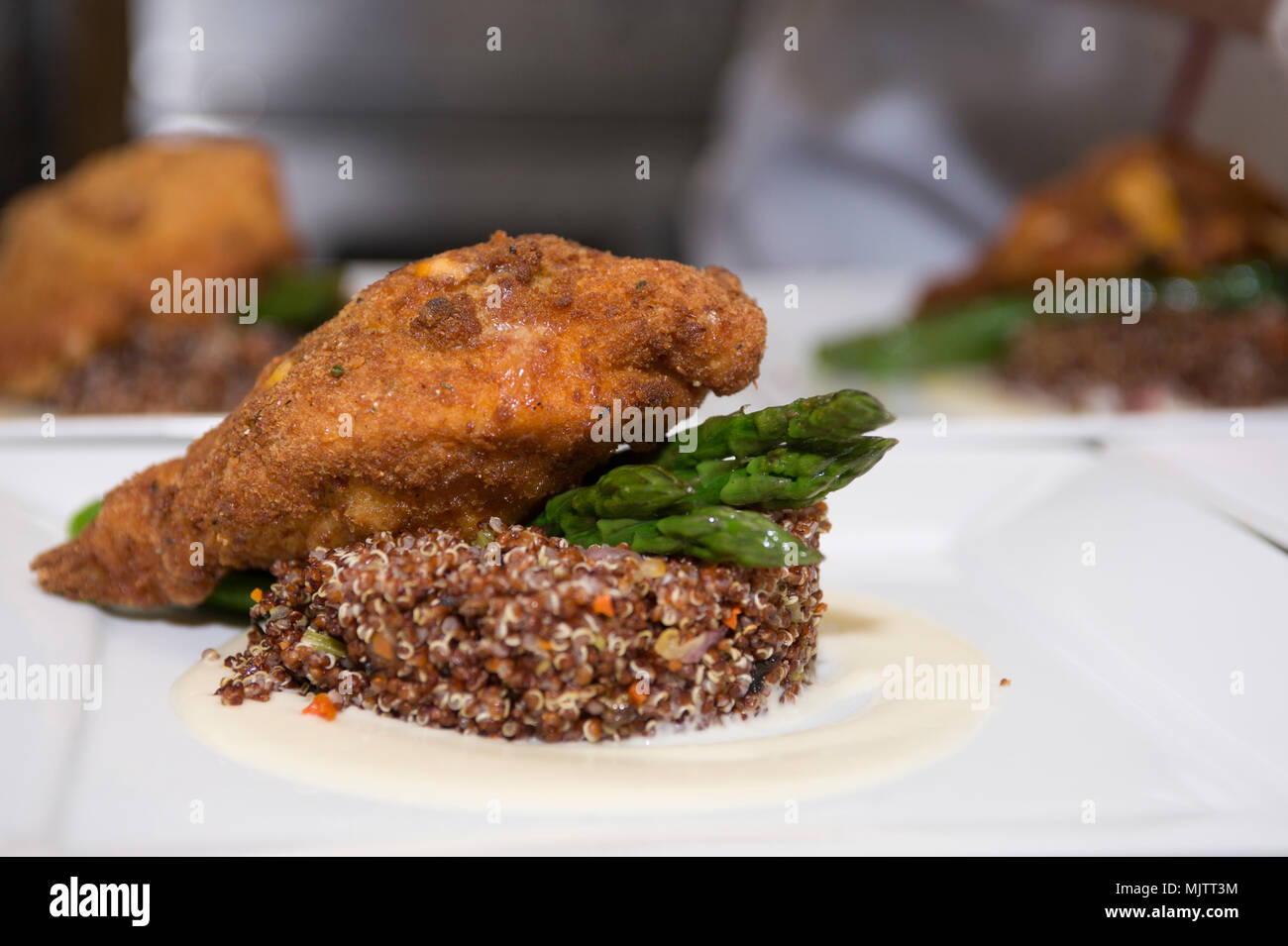 A plate of food is set on display during The Officer Candidates 
