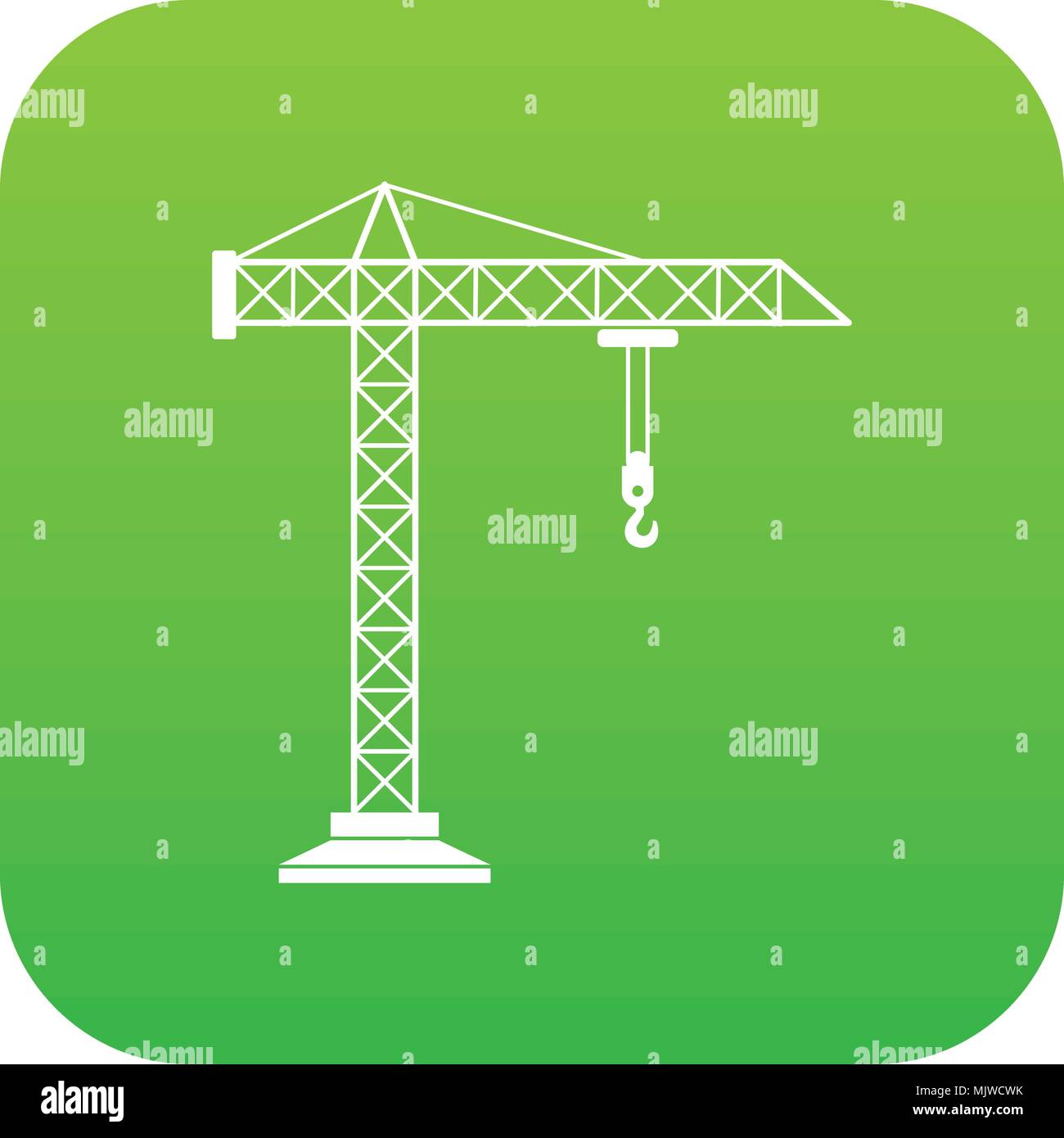 Green tower crane Stock Vector Images - Alamy