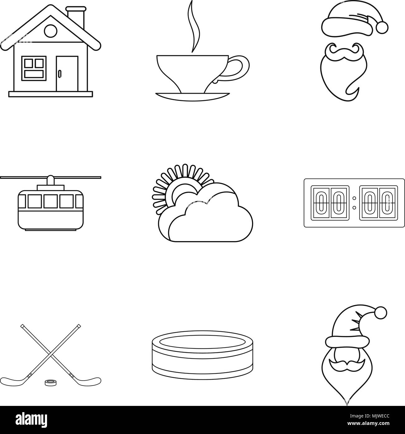 Injury icons set, outline style Stock Vector Image & Art - Alamy