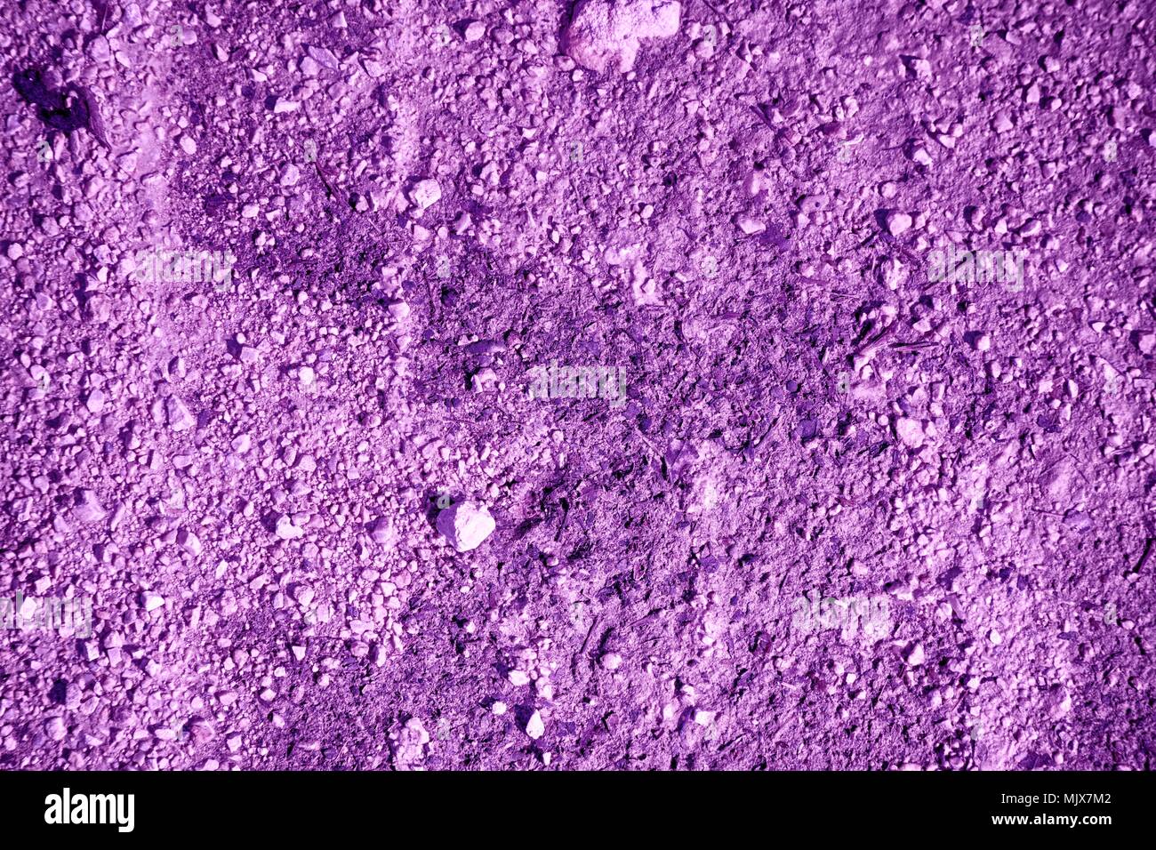 Ultra purple Ground texture, sand surface, stone background Stock Photo