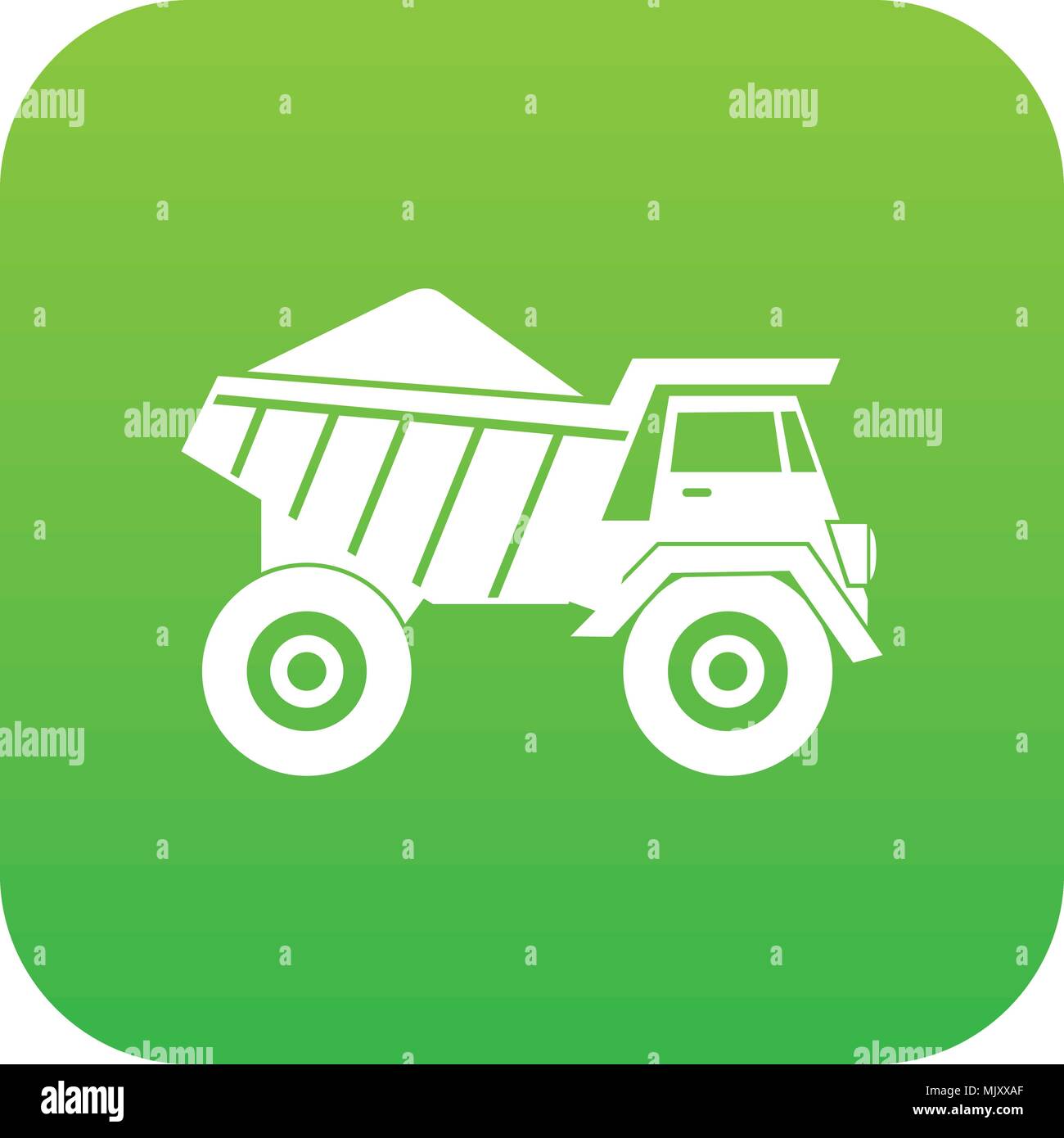 Dump truck with sand icon digital green Stock Vector Image & Art - Alamy