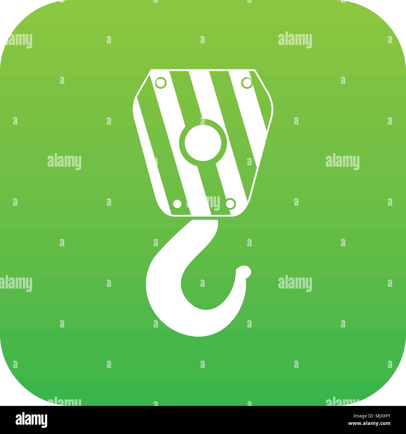 Crane hook icon digital green Stock Vector Image & Art - Alamy