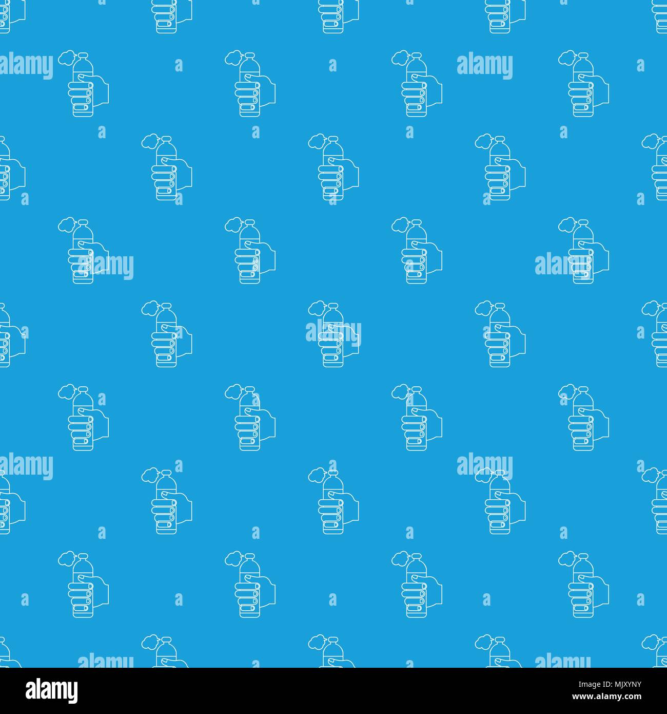Spray insects pattern vector seamless blue Stock Vector
