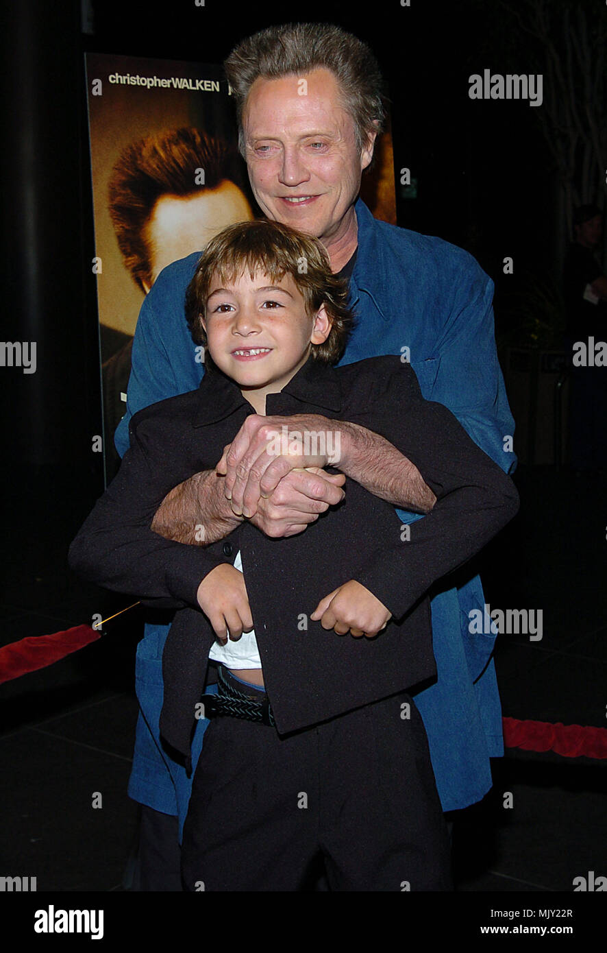 Christopher Walken and Jonah Bobo  arriving at the Around The Bend premiere at the Director Guild Theatre in Los Angeles. September 21, 2004.          -            0WalkenChristopher BoboJ006.JPG           -              0WalkenChristopher BoboJ006.JPG0WalkenChristopher BoboJ006  Event in Hollywood Life - California,  Red Carpet Event, Vertical, USA, Film Industry, Celebrities,  Photography, Bestof, Arts Culture and Entertainment, Topix Celebrities fashion /  from the Red Carpet-, Vertical, Best of, Hollywood Life, Event in Hollywood Life - California,  Red Carpet , USA, Film Industry, Celebri Stock Photo