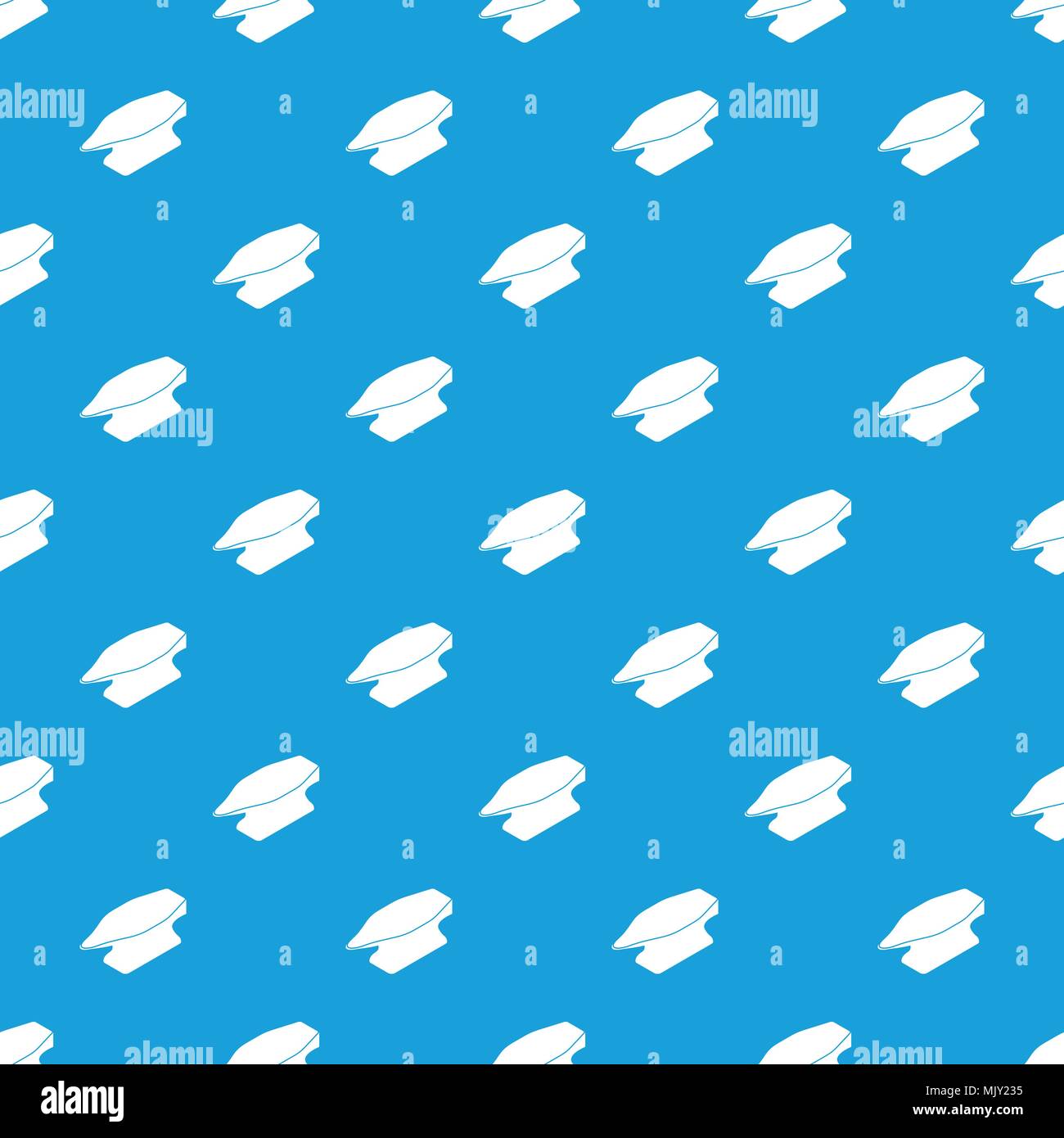 Anvil pattern vector seamless blue Stock Vector