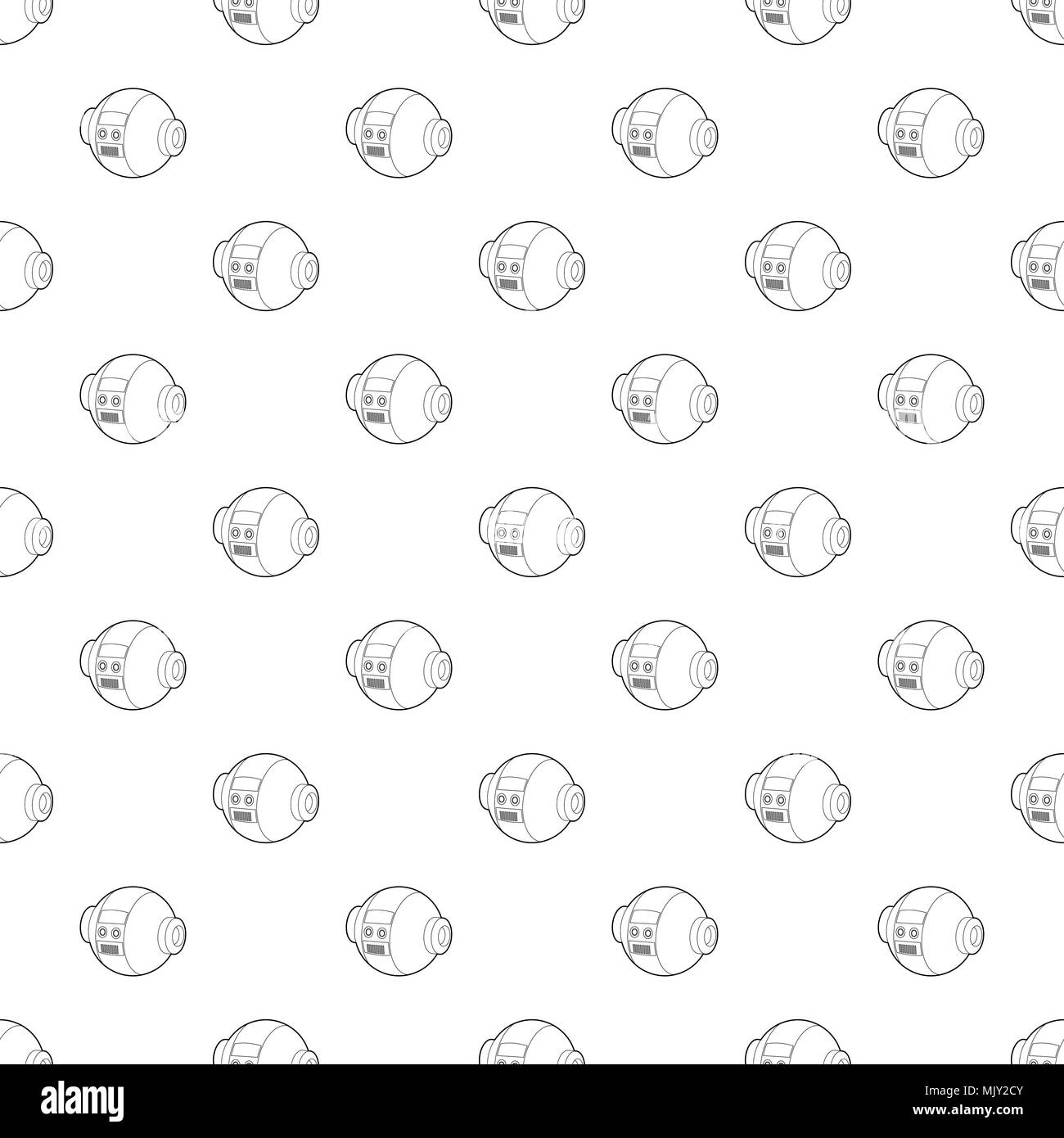 Robotic ball pattern vector seamless Stock Vector