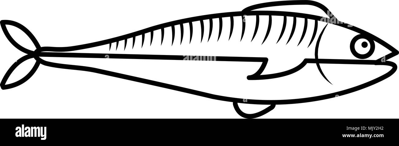 Fish icon, outline style Stock Vector Image & Art - Alamy
