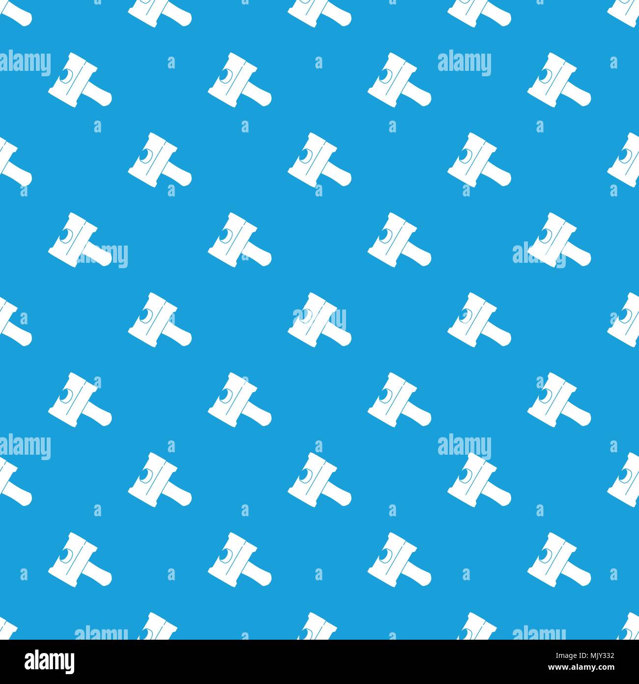 Big sledgehammer pattern vector seamless blue Stock Vector
