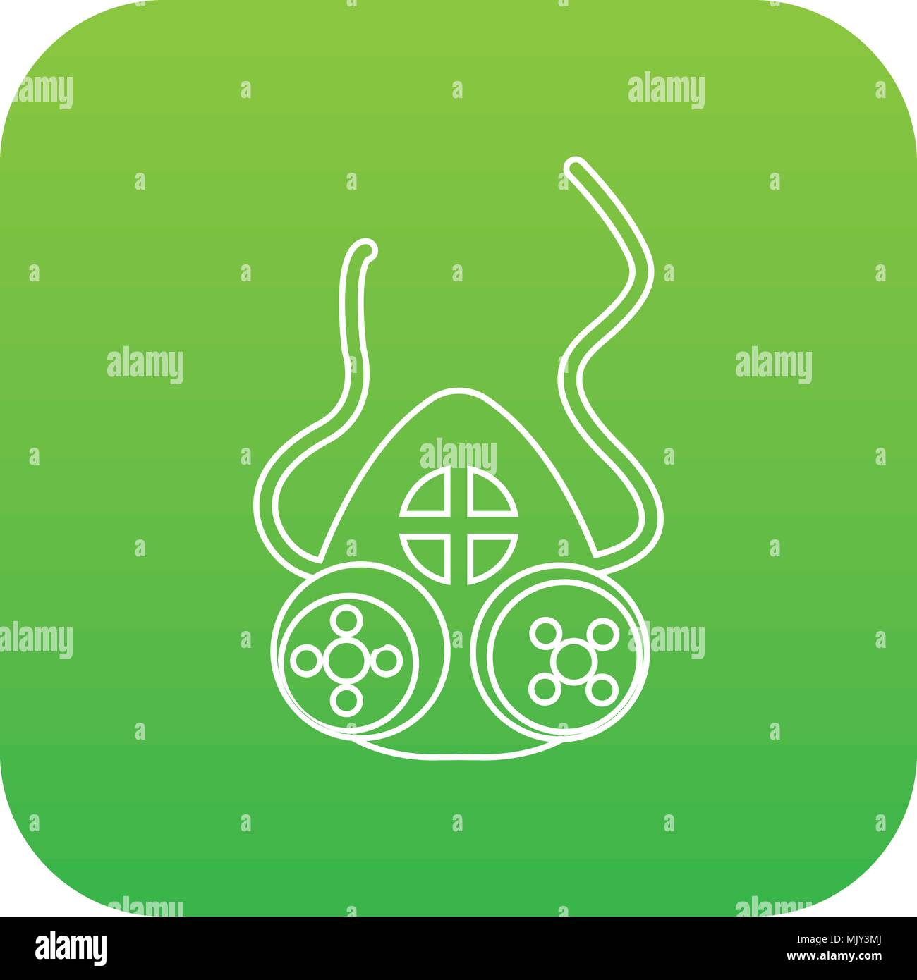 Mask protection icon green vector Stock Vector Image & Art - Alamy