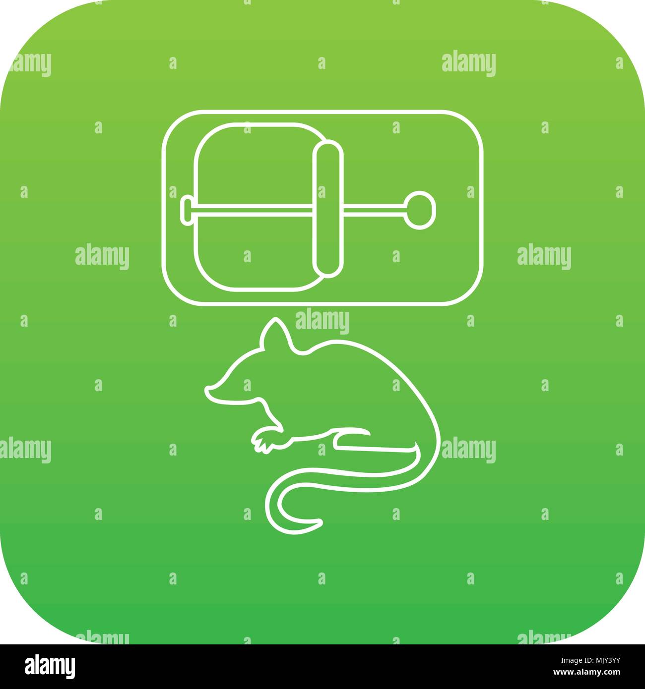 Mousetrap icon green vector Stock Vector